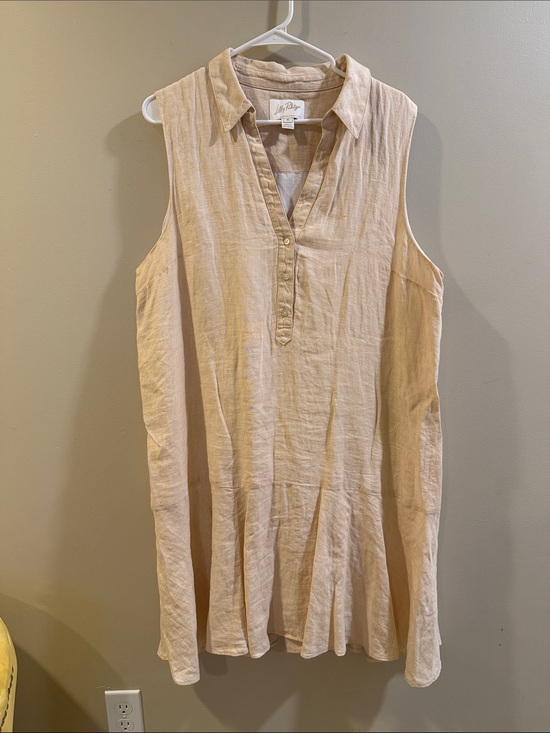 Lilly Pulitzer Tops - Lilly Pulitzer “Lagoon Linen” Sleeveless Linen Tunic/Dress